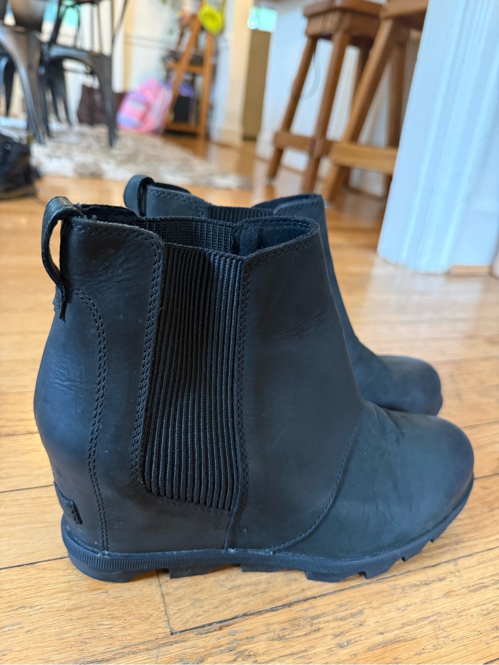 Sorel Black Chelsea Wedge Ankle Booties